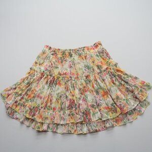 MISA Los Angeles Floral Tiered Mini Skirt Size Medium